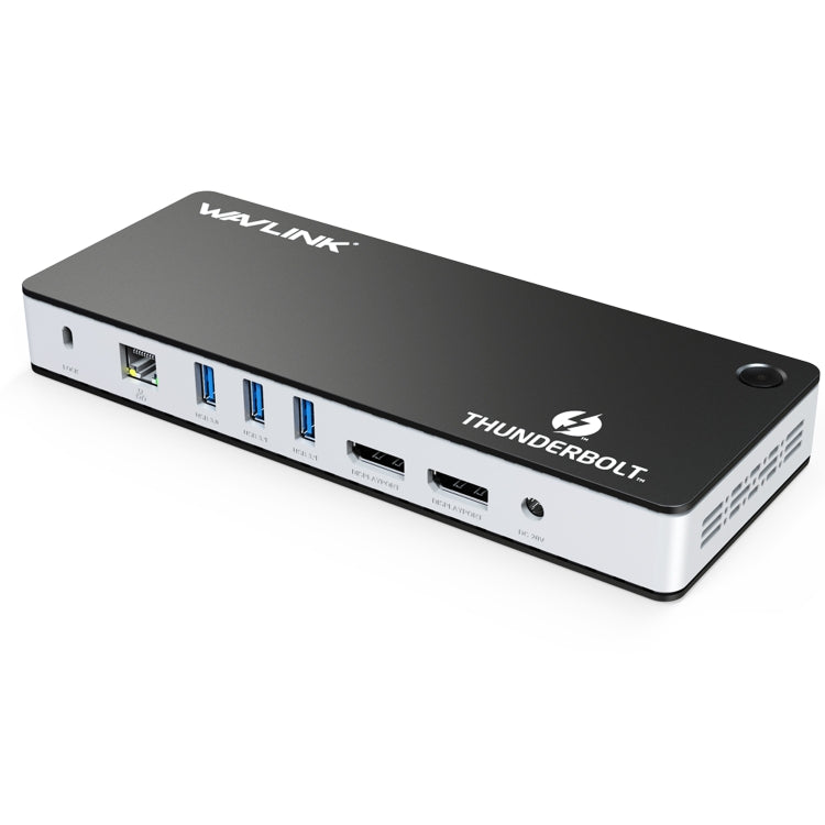 Wavlink UTD21H 60W Host Charging Thunderbolt 3 Docking Station 4K Dual Display 11 in 1 Ports, Plug:UK Plug