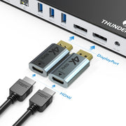 Wavlink UTD21H 60W Host Charging Thunderbolt 3 Docking Station 4K Dual Display 11 in 1 Ports, Plug:EU Plug