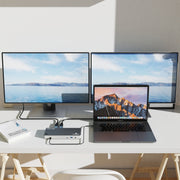 Wavlink UTD21H 60W Host Charging Thunderbolt 3 Docking Station 4K Dual Display 11 in 1 Ports, Plug:UK Plug