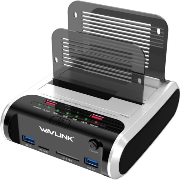 Wavlink ST336A SSD HDD Fast Offline Clone SATA  USB 3.0 External Hard Drive Case(UK Plug)