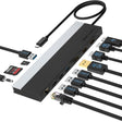 Wavlink UMD08 DisplayPort 12 in 1 Type-C Triple Display Docking Station - free shipping - PMC TechLife - Order now!