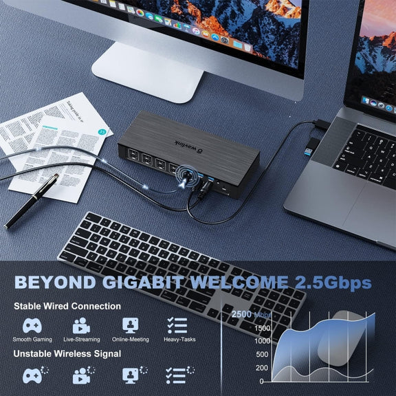 Wavlink UG69PD8 100W PD 18 in 1 Type-C Dock Compatible Type-C Universal Docking Station, Plug:AU Plug