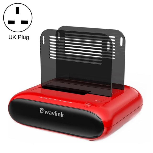 Wavlink ST341U Dual Bay External Hard Drive Docking Station Support Offline Clone Function(UK Plug)