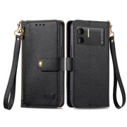 For DOOGEE X98 Pro / X98 Love Zipper Lanyard Leather Phone Case(Black)