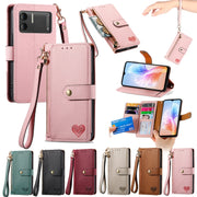 For DOOGEE X98 Pro / X98 Love Zipper Lanyard Leather Phone Case(Red)