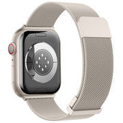 For Apple Watch 8 41mm Milan Double Magnetic Steel Mesh Watch Band(Starlight Color)