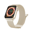 For  Apple Watch 7 45mm Milan Double Magnetic Steel Mesh Watch Band(Starlight Color) - free shipping - PMC TechLife - Order now!
