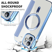 For iPhone 16 Pro Max Shield Magsafe RFID Anti-theft Rhombus Leather Phone Case(Black)