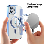 For iPhone 16 Shield Magsafe RFID Anti-theft Rhombus Leather Phone Case(Black)
