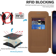 For Samsung Galaxy S25 5G Shield MagSafe RFID Anti-theft Rhombus Leather Phone Case(Brown)