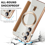 For Samsung Galaxy S25 5G Shield MagSafe RFID Anti-theft Rhombus Leather Phone Case(Brown)