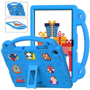 For Samsung Galaxy Tab A9+ X216B Handle Kickstand Children EVA Shockproof Tablet Case(Sky Blue)