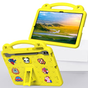 For Samsung Galaxy Tab S9 FE+ 12.4 X610N Handle Kickstand Children EVA Shockproof Tablet Case(Yellow)