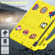 For Samsung Galaxy Tab S9 FE+ 12.4 X610N Handle Kickstand Children EVA Shockproof Tablet Case(Yellow)