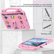 For Samsung Galaxy Tab S9+ 12.4 X810 Handle Kickstand Children EVA Shockproof Tablet Case(Pink)