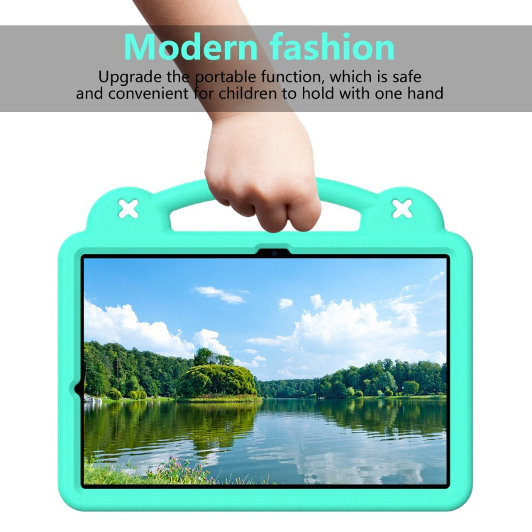 For Samsung Galaxy Tab S9+ 12.4 X810 Handle Kickstand Children EVA Shockproof Tablet Case(Mint Green)