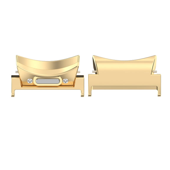 For Samsung Galaxy Watch6 / 6 Classic 20mm 1 Pair Button Style Curved Metal Watch Band Connector(Gold)
