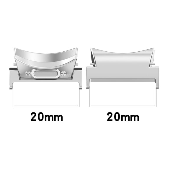 For Samsung Galaxy Watch6 / 6 Classic 20mm 1 Pair Button Style Curved Metal Watch Band Connector(Gold)