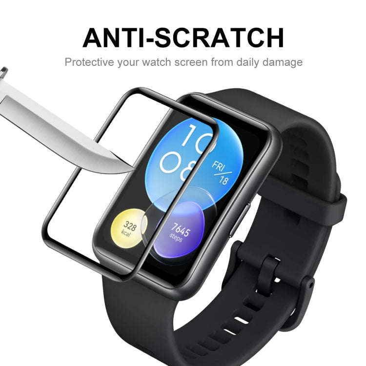 For Huawei Watch Fit Special Edition 5pcs ENKAY 3D Full Coverage Soft PC Edge PMMA HD Screen Film