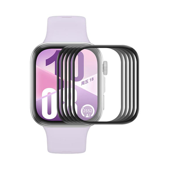 For Huawei Watch Fit 4 5pcs ENKAY 3D Full Coverage Soft PC Edge PMMA HD Screen Film