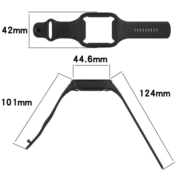 For Redmi Watch 3 Lite Integrated Fully Enclosed Silicone Watch Band(Ink Blue)