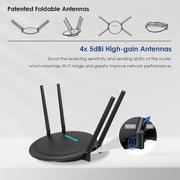 WAVLINK WN531P3 WAN / LAN Port Signal Booster Wireless Repeater AC1200 Wireless Routers, Plug:AU Plug
