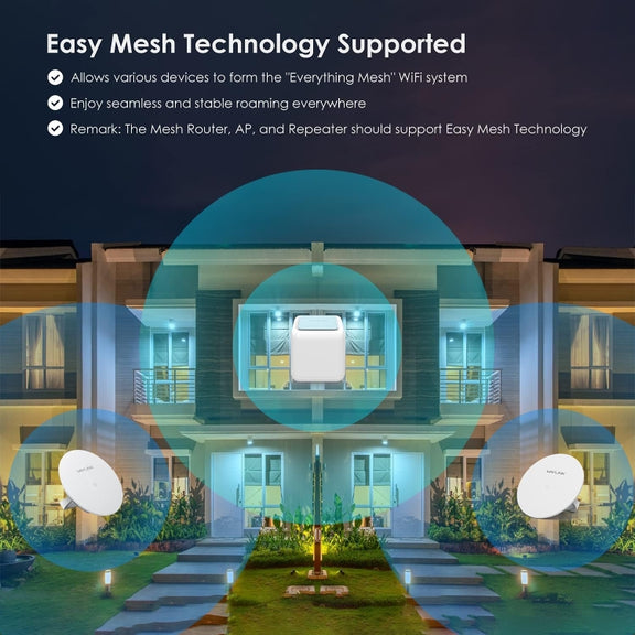 WAVLINK WN535M1 WiFi Wireless Routers 11AC AC1200 Mesh Wireless Repeater Signal Extender, Plug:UK Plug