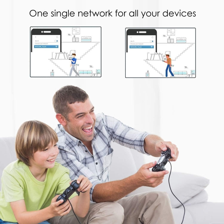 WAVLINK WN551K3 3pcs AC3000 WiFi Wireless Repeater Built-in Antenna Tri-Band Mesh Wireless Router, Plug:AU Plug