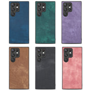 For Samsung Galaxy S25 5G Vintage Leather PC Back Cover Phone Case(Purple)