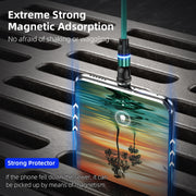 ENKAY 3 in 1 3A USB to Type-C / 8 Pin / Micro USB Magnetic 540 Degrees Rotating Fast Charging Cable, Length:2m(Purplele)