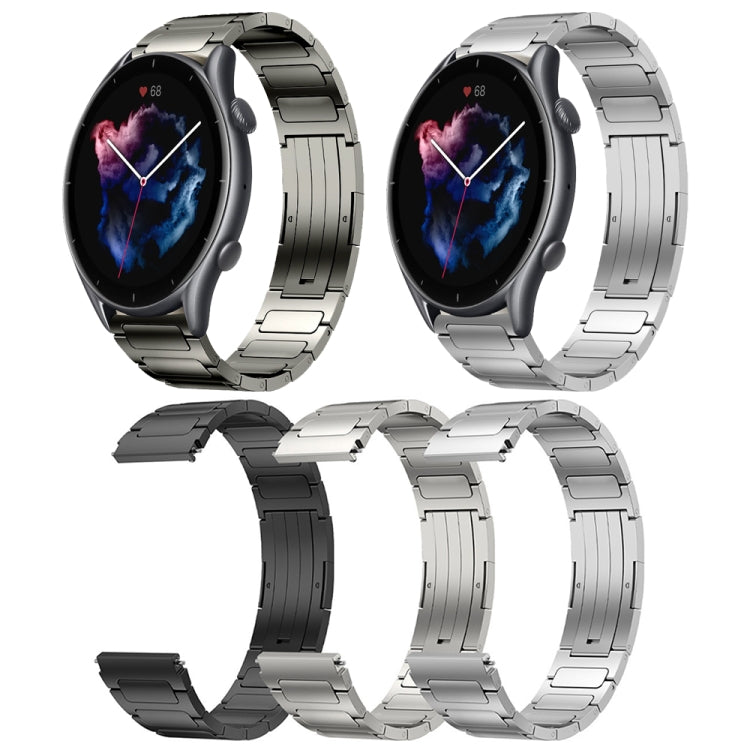 For Amazfit GTR 4 Pro 22mm I-Shaped Titanium Alloy Watch Band(Sliver)