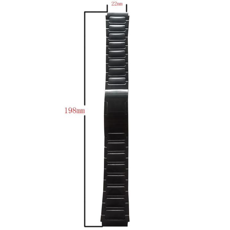For Garmin Forerunner 255 22mm I-Shaped Titanium Alloy Watch Band(Black)