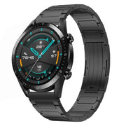 For Huawei GT2 46mm 22mm I-Shaped Titanium Alloy Watch Band(Black)
