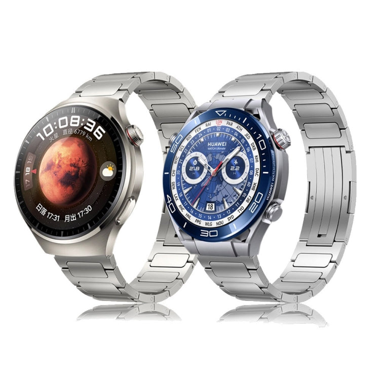 For Huawei Watch 3 Pro 22mm I-Shaped Titanium Alloy Watch Band(Sliver)