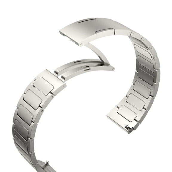 For Huawei GT2 46mm 22mm I-Shaped Titanium Alloy Watch Band(Black)