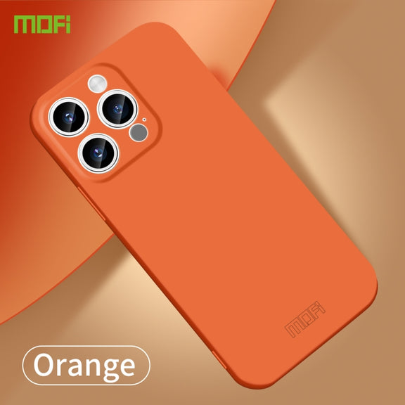 For iPhone 15 Pro Max MOFI Qin Series Skin Feel All-inclusive PC Phone Case(Orange)