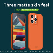 For iPhone 15 Pro Max MOFI Qin Series Skin Feel All-inclusive PC Phone Case(Orange)