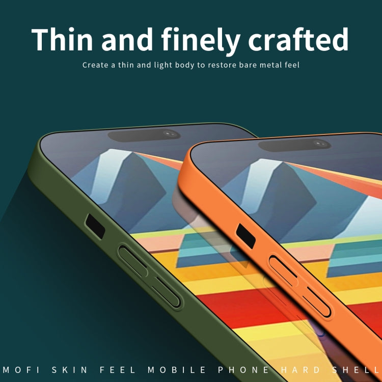 For iPhone 15 Pro Max MOFI Qin Series Skin Feel All-inclusive PC Phone Case(Orange)