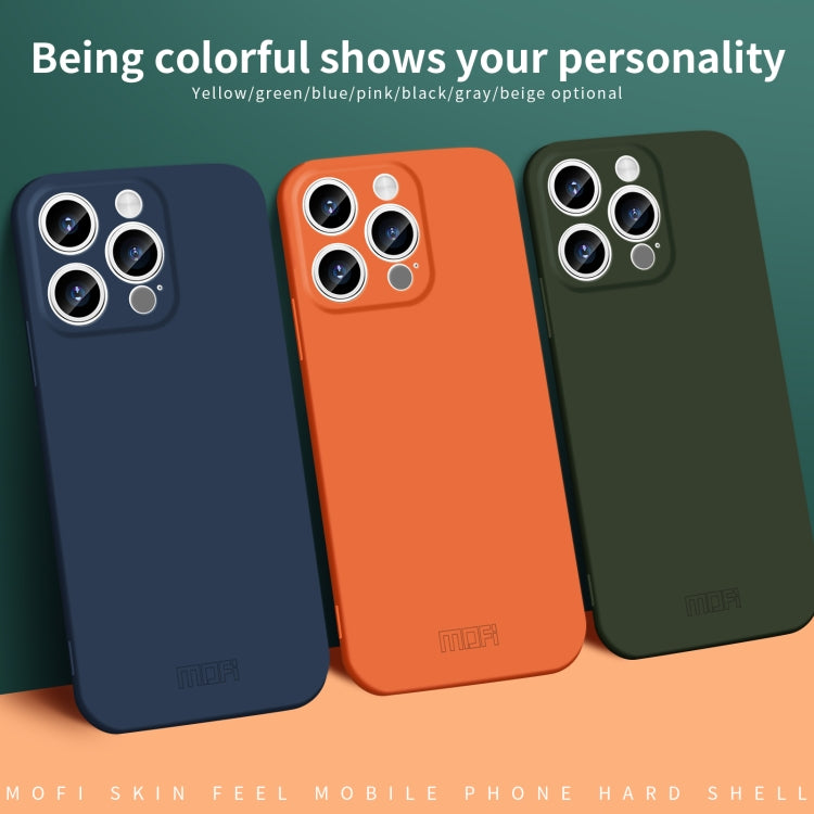 For iPhone 15 Pro Max MOFI Qin Series Skin Feel All-inclusive PC Phone Case(Orange)