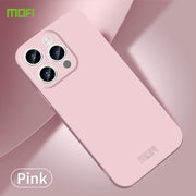 For iPhone 15 Pro Max MOFI Qin Series Skin Feel All-inclusive Silicone Phone Case(Pink)