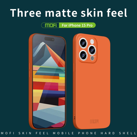 For iPhone 15 Pro MOFI Qin Series Skin Feel All-inclusive Silicone Phone Case(Green)