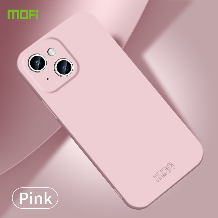 For iPhone 15 Plus MOFI Qin Series Skin Feel All-inclusive PC Phone Case(Pink)