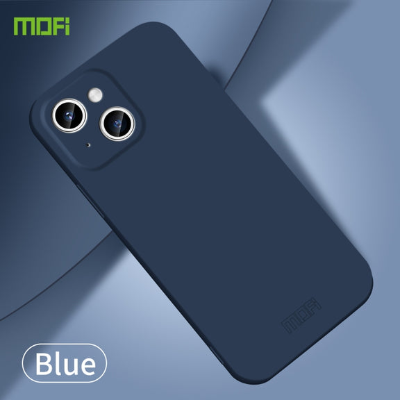 For iPhone 15 MOFI Qin Series Skin Feel All-inclusive PC Phone Case(Blue)
