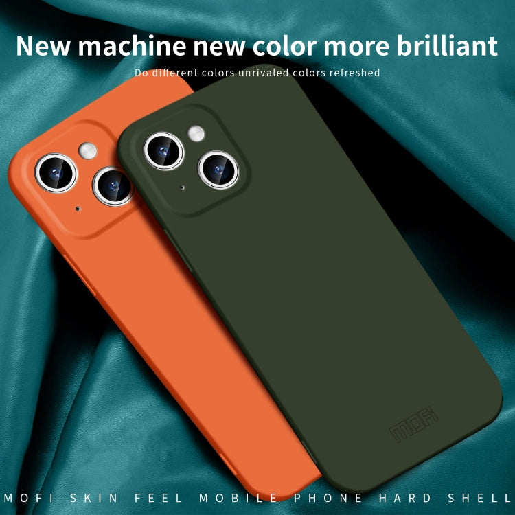 For iPhone 15 MOFI Qin Series Skin Feel All-inclusive Silicone Phone Case(Green)
