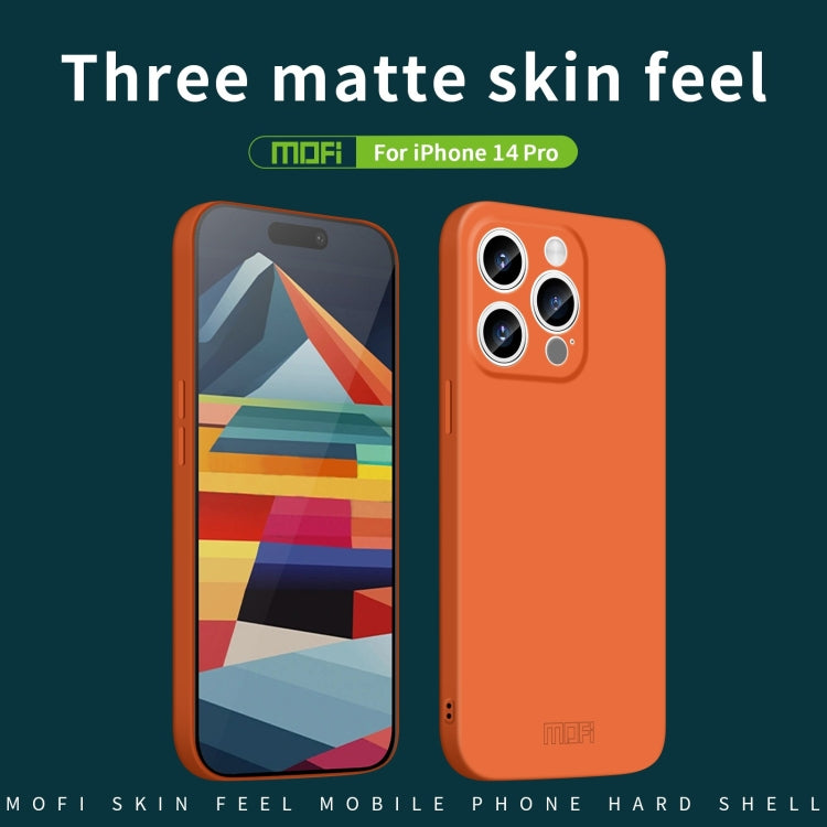 For iPhone 14 Pro MOFI Qin Series Skin Feel All-inclusive PC Phone Case(Pink)