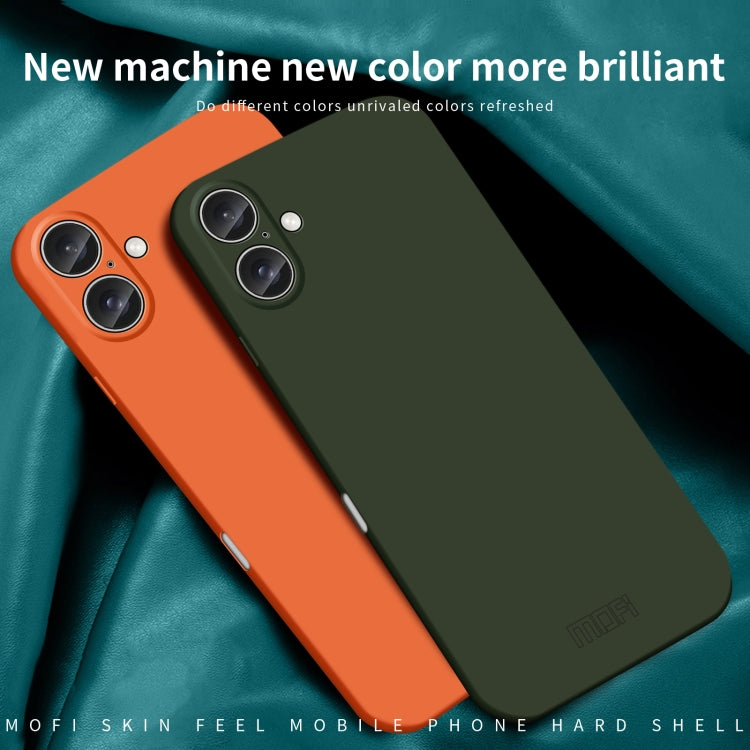 For iPhone 16 MOFI Qin Series Skin Feel All-inclusive PC Phone Case(Gray)