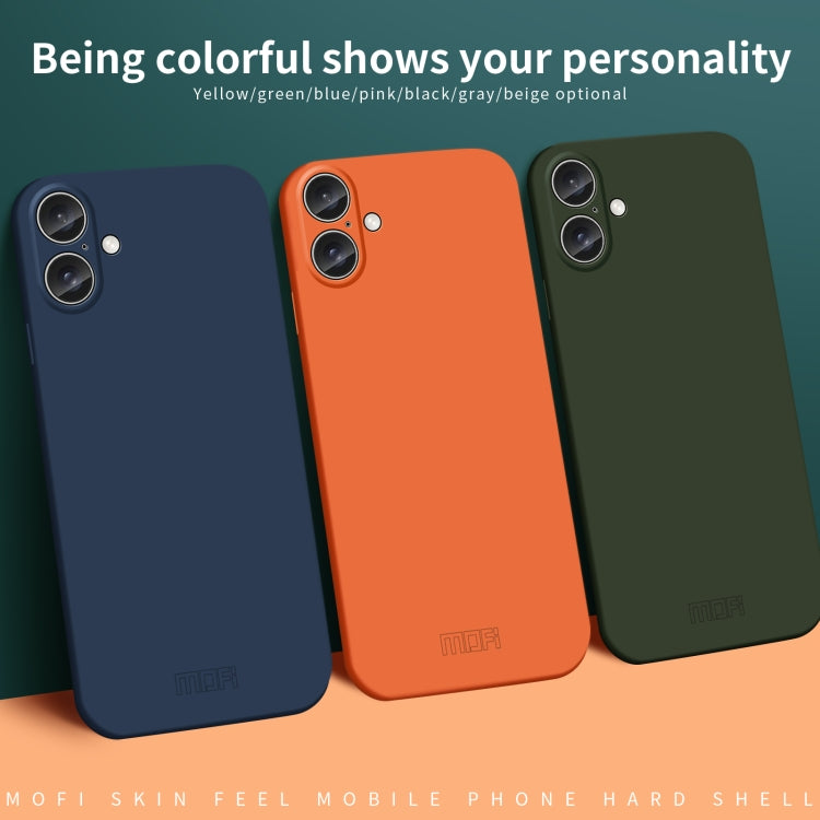 For iPhone 16 MOFI Qin Series Skin Feel All-inclusive PC Phone Case(Gray)