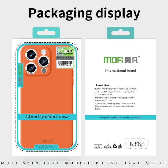 For iPhone 16 Plus MOFI Qin Series Skin Feel All-inclusive PC Phone Case(Gray)