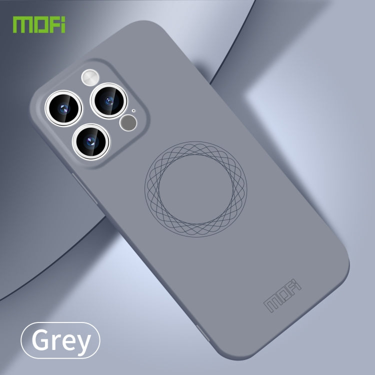 For iPhone 15 Pro Max MOFI Qin Series Skin Feel All-inclusive Silicone Phone Case(Gray)