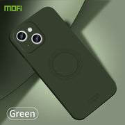 For iPhone 15 Plus MOFI Qin Series Skin Feel All-inclusive Silicone Phone Case(Green)